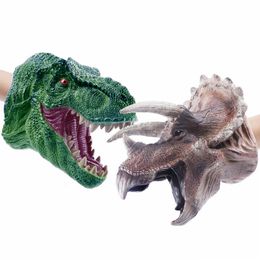 Puppets Children Gift Dinosaur Figures Hand Puppets Gloves Soft Vinyl Gloves Children Toy Model Gift Dinosaur Hand Puppet Figure Toys 230729