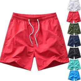 Men's Shorts Casual Sleep Bottom White Silky Pyjamas Drawstring Pockets Satin Homewear Lounge Beach Boxer Male