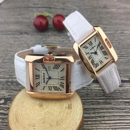 Top rose gold watch men and women couple leather waterproof 25mm 31mm bracelet fashion gold bracelet ladies watch184z