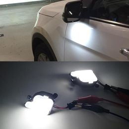 2PCS 6000K White LED Under Side Mirror Light Puddle Lamps For Skoda Octavia 3 2 5E 1Z 2004-2020 Skoda Superb 3 2 B6 B8 2008-20212684