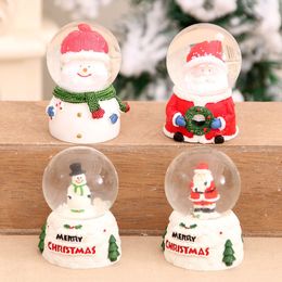 LED Light Sticks Christmas Snow Globe Toys Night Santa Claus Snowman Glass Ball Xmas Ornament Home Room Decoration Kids Gift 230728