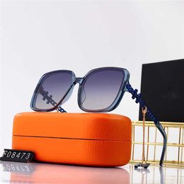 52% OFF Wholesale of sunglasses Glasses Polarised Women's Fashion Network Red with Chain Street Shot Large Frame Face Slim Sunglasses