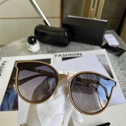 50% OFF Wholesale of New Small Fragrant Women's Round Frame Sunglasses Fashion Tan ins Style Slim sunglasses
