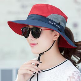 Wide Brim Hats Adult Summer Travel Cap Students All-match Sunscreen Girls Beanie Female Korea UV Sun Hat B-8090