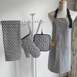 Disposable Gloves 2/3/4Pieces Nordic Kitchen Aprons Cocina Accesorios De Novedosos Linen Apron Baking Mat Accessories