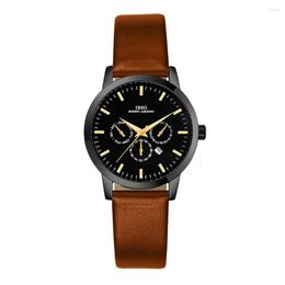 Wristwatches Luxury Big Dial Watches Men Business Fashion Leather Wrist Hand Clock Male Original Brand Waterproof Dress Quartz Watch