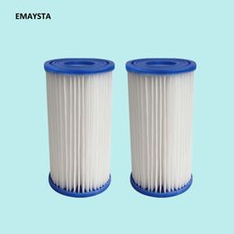 EMAYSTA 20 micron 5 inches pleated polyester sediment water filter element cold plunge pool filter cartridges | 2 pack