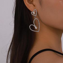 Dangle Earrings Fashion Atmosphere Love Rhinestones Geometric Irregular Small Fragrance Retro