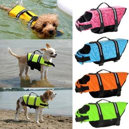 Dog Apparel Dog Life Vest Summer Printed Pet Life Jacket Dog Safety Clothes Dogs Swimwear Pets Safety Swimming Suit 230729