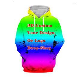 Men's Hoodies 3D Custom Hoodie Men's/Women's Sweatshirt Fashion Designer Tops Cotton Oversized DIY Pullover