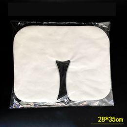 Back Massager Disposable Non Woven Headrest Pillow Paper Beauty Spa Salon Bed Table Cover Massage Face Cradle Head Rest Covers 230728