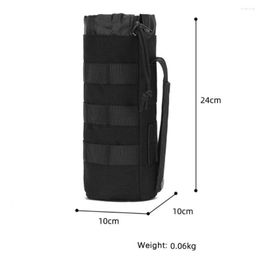 Outdoor Bags Adjustable Drawstring Oxford Water Bottle Holder Pouch Molle Crossbody Bag Kettle Design