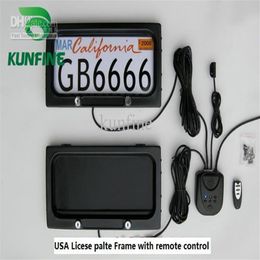 USA Car License Plate Frame with remote control car licence frame cover plate privac247G