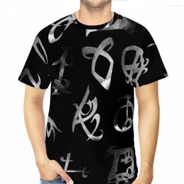 Men's T Shirts Silver Runes 3D Printed Shirt For Man Unisex Polyester Loose Fitness Tops Hip Hop Beach Male Tees