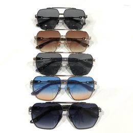 Sunglasses Polygonal Irregular Personality CHROME RIPPING Brand Sunscreen Cool Accessories Men Women Titanium Trend Punk Style