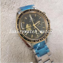 Luxurys Watch Man Watch Eyes on the stars Two Tone black gold Dial automatic movement Dive Wristwatch Stainless Steel Strap Sapphi208R