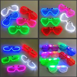Party LED Light Up Glasses Glow In The Dark Halloween Christmas Wedding Carnival Birthday Party Props Accessory Neon Flashing Toys SN5255