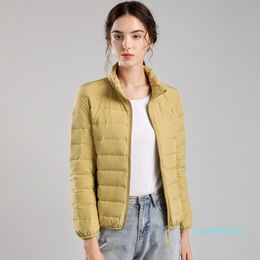 LL Women's Yoga Short Thin White Duck Down Jacket Outfit Solid Color Puffer Coat Sports Winter Outwear 7 Colors