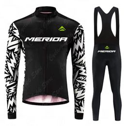 Conjuntos de Camisas de Ciclismo Merida Spring MTB maillot Camisas de Bicicleta de Estrada Conjunto de Outono Roupas de Bicicleta de Manga Comprida Equitação Roupas Esportivas 230728