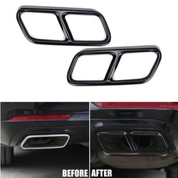 Yubao For Mercedes Benz S Class W221 10-13 W222 A217 C217 14-17 R W251 10-17 GL X166 13-15 Black Rear Dual Exhaust Pipe Cover253z