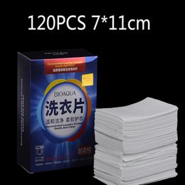 120pcs Efficient New Formula Laundry Detergent Sheet Concentrated Washing Powder Washing Machine Cleaner Cleaning Tablet270V