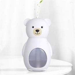 Mini Bear Mist Humidifier Ultrasonic Air Humidifiers With USB Power Free Philtre Timed Off Down For Office Car Travel