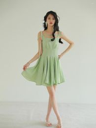 Casual Dresses Design Sense Small Spice Girl Puffy Skirt Short Women's 2023 Summer A-line Sling Dress