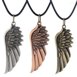 Pendant Necklaces Jessingshow Feather Angel Wing Necklace For Male Fashion Rope Chain Choker Vintage Unisex Jewellery Mens Boys