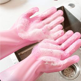 Disposable Gloves Dishwashing Silicone Cleaning Dish Plate Pot Dog Bathing Brushes Household Tools