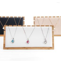 Jewellery Pouches Bamboo PU/Velvet Pendant Necklace Organiser Holder Storage Rack Display Stand Board