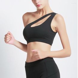 Yoga Outfit Sexy One-shoulder Beauty Back Sports Bra High Quality Women's Breathable Comfort Running Fitness Sport