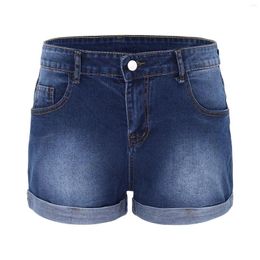 Women's Shorts In Summer Womens Jeans Sexy Stretch Ripped Cuff Pocket Denim Old Broken Style Pantalones De Mujer