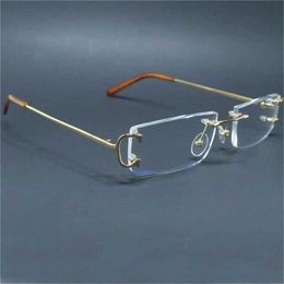 56% OFF Sunglasses 2023 Clear Eye Glasses For Men Rimless Transparent Mens Brand Designer Optical Frame Computer Eyewear Carter Glass FramesKajia New