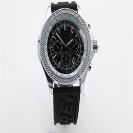 good quality 1884 date automatic mechanical men watch rubber black dial wristwatch men's Watche Six-pin multi-function198L