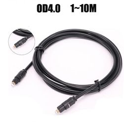Durable OD4.0 Fibre Optic Gold Plated Digital Audio Optical Cable Toslink SPDIF Cord Line For DVD VCR CD Player OD 4.0 HI-FI Speaker 1M 1.5M 2M 3M 5M 8M 10M New