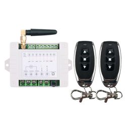 220V 10A 2CH Motor Remote Control Switch Motor Forwards Reverse Up Down Stop Door Window Curtain Wireless TX RX Limited Switch Y20226C