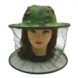Berets 1pc Mosquito Head Insect Bug Bee Proof Mesh Hat Face Protector Net Outdoor Fishing Sun Cap Apparel Accessories Drop