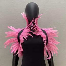 Scarves 1Pc Women Fashion Exquisite Shawl Gothic Style Feather Performance Dance Halloween Party Costume Accessories