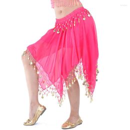 Stage Wear 1pcs/lot Woman Belly Dancing Skirt Chiffon Performance With Coin