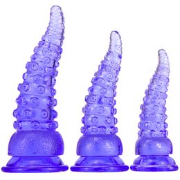 Anal Toys Realistic Octopus Tentacle Dildo Silicone Anal Plug Dilator Sex Toys For Women Men Anus Expander Big Suction Cup Adult Product 230728