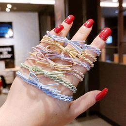 10pcs/lot Butterfly Bow Hair Rope Braid Spiral Hair Band for Children Girls Elastic Hair Bands Ropes Small Tie Kids Scrunchies Hair Accessories Gifts 2317