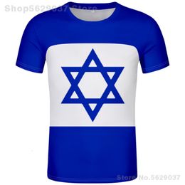 Men's T-Shirts ISRAEL t shirt diy free custom made name number isr t-shirt nation flag il judaism arabic country hebrew arab print clothes 230728