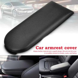 New Car Tissue Box Styling Easy to Instal Arm Rest Cover Centre Console ABS Leather Armrest Lid Storage Auto305b