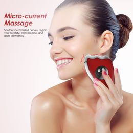 Face Massager KINGDOM Electric EMS Micro current Vibiration Massage Guasha Scraping Board Beauty Skin Lifting Body 230728