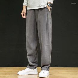 Men's Pants Fashion Casual Man Baggy Trousers For Men Wide Straight Y2k Black Cotton Linen Long Stylish Loose Summer Hippie Sale Trend