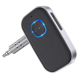J22 Receiver AUX Wireless Bluetooth 5 0 Car Adapter Portable Audio Adapter 3 5mm with Microphone2991