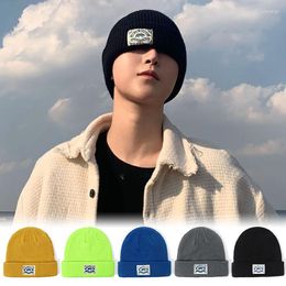 Berets Men Knitted Brimless Hat Warm Autumn Winter Male Elastic Hip Hop Cap Solid Color Women Crochet Beanie Skullcap