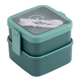 Dinnerware Sets Double Layer Bento Box Foldable For Storage Children