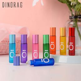 Perfume Bottle 5ml/10ml glass spray bottle essential oil bottle roll ball DIY perfume dropper bottle matte 8 Colour empty bottles wholesale 230728