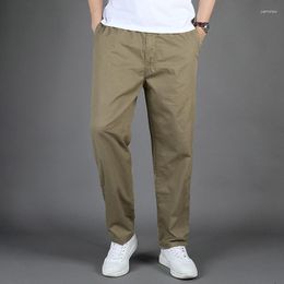 Men's Pants Men 2023 Cotton Loose Casual Cargo Fashion Solid Colour Joggers Brand Military Trousers Fleece Size 6XL